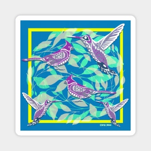 blue birds ecopop Magnet