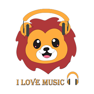 music loving lion T-Shirt