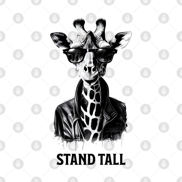 Stand Tall and Believe in Yourself - Eye-Catching Giraffe with Shades by Gadgetealicious