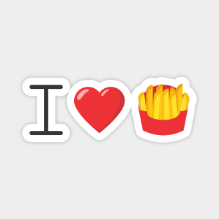 I Love Frys Emoji Logo Magnet