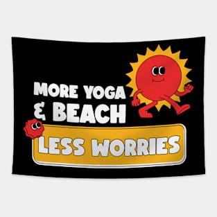 Beach and Yoga Tapestry