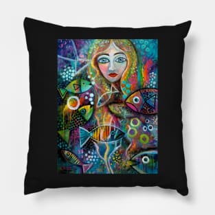 Mermaid and Fish Pillow