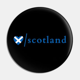 Blue Scottish Saltire Heart Scotland Pin