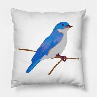 Blue Thrush Pillow