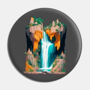 Nature Waterfall Pin