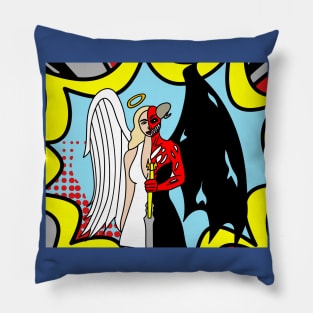 Fight Angel Devil Good Against Evil Pillow