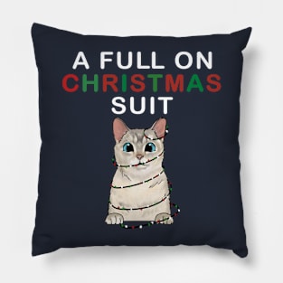 A Full On Christmas Suit Pillow