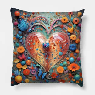 ornamental heart Pillow