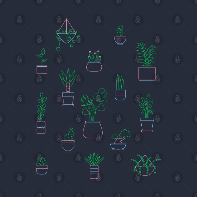 Neon Plants by BadOdds