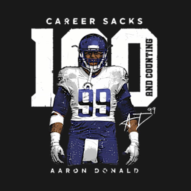 Aaron Donald Los Angeles R 100 Sacks by caravalo