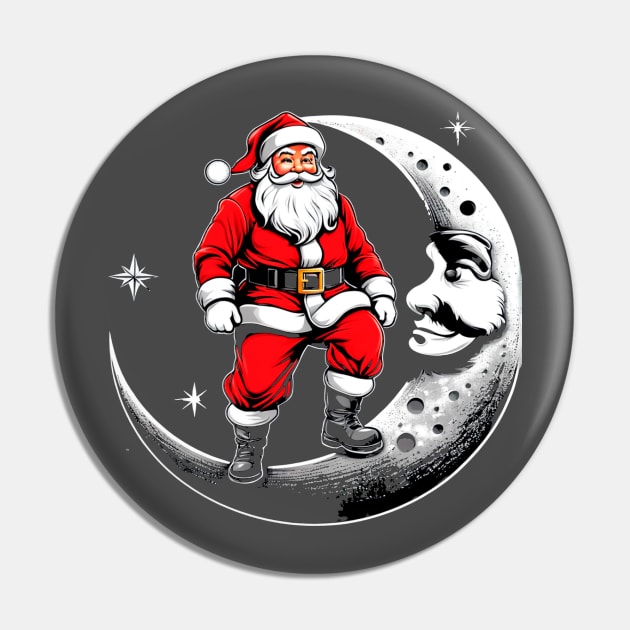 Moonlit Santa: A Solo Serenade in the Christmas Night Pin by AlexBRD