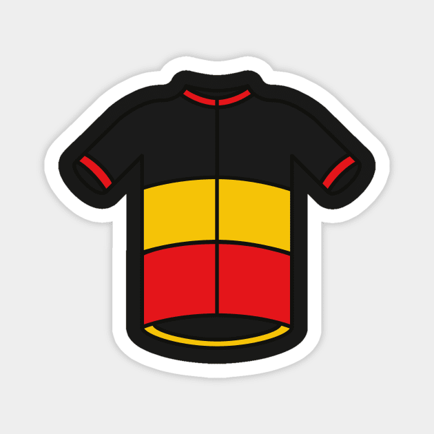 Belgium Cycling Jersey Pattern Magnet by Radradrad