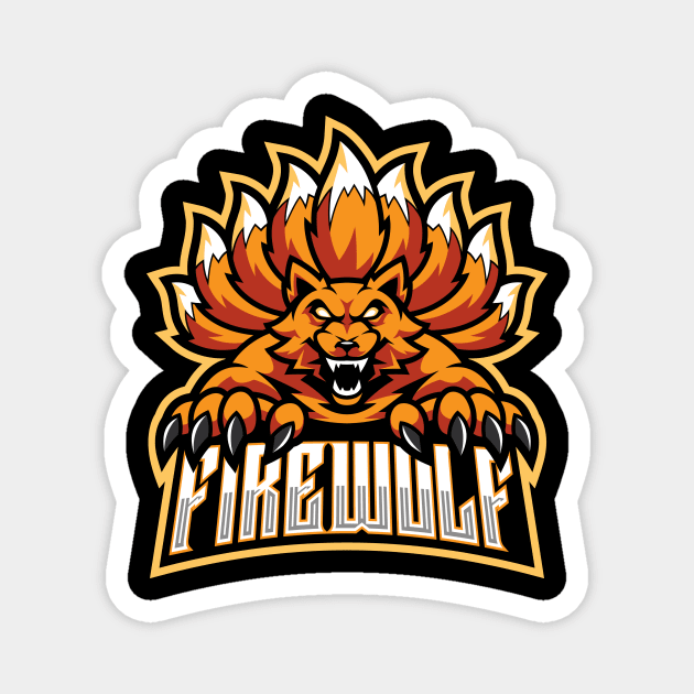 Fire wolf logos Magnet by Best designing 