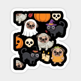 Halloween-Pug Magnet