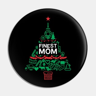 Finest Mom Gift - Xmas Tree - Christmas Pin