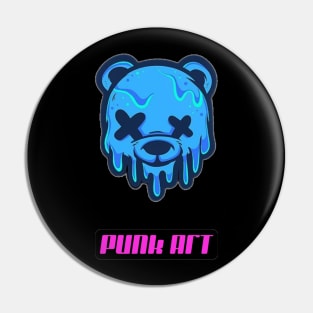 Animal punk art Pin