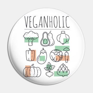 Veganholic Pin