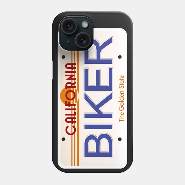 Biker California State License Plate Phone Case by Mel's Designs