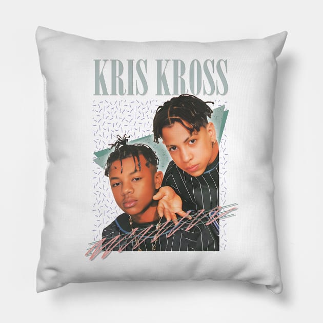 Kris Kross \/\/ 90s Aesthetic Fan Art Design Pillow by DankFutura