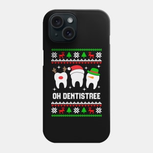 Oh Dentistree Christmas Dentist Teeth Tree T-Shirt Phone Case