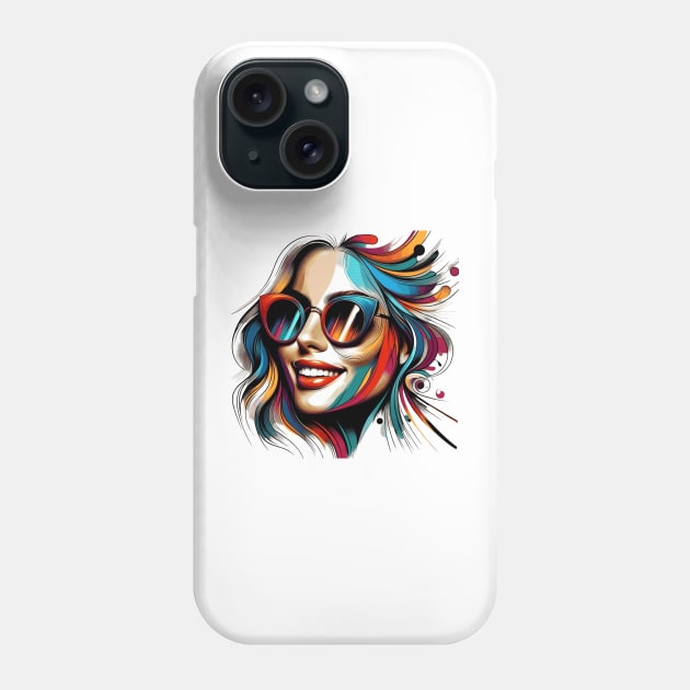 Volto Donna Trendy 5 | Trendy Woman Face 5 | Color Phone Case by Betta's Collections