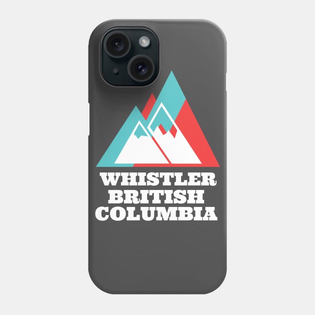 Love Whistler, B.C. Retro Mountain Sunset Phone Case by cricky