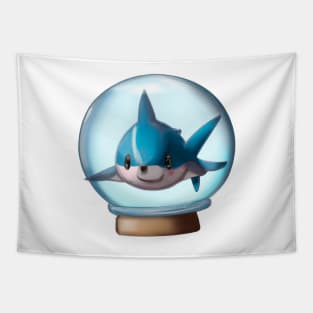 Cute Shark Drawing Tapestry