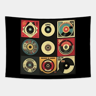 Vintage Vinyl Music Collection Merch Vol. 2 Tapestry