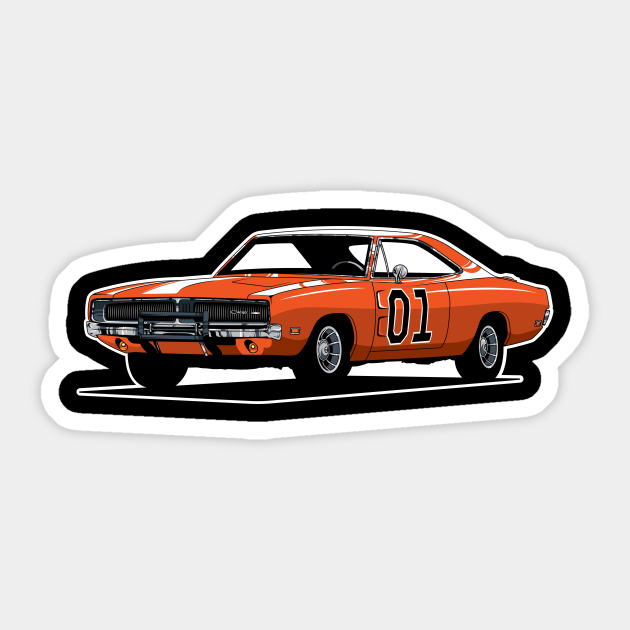 1969 Dodge Charger - Charger - Sticker | TeePublic