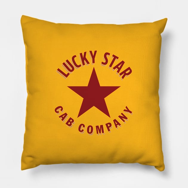 Lucky Star Cab Company Pillow by DCLawrenceUK