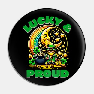 St. Patrick's Day Shenanigans Clovers Rainbow Leprechaun Fun Prone to Shenanigans Pin