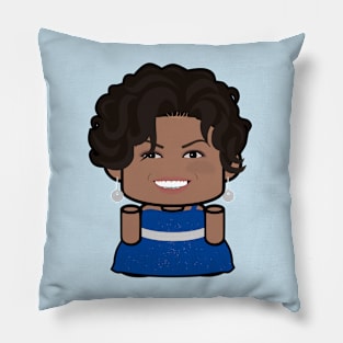 Mrs. Obamabot POLITICO'BOT Toy Robot (Blue Dress) Pillow