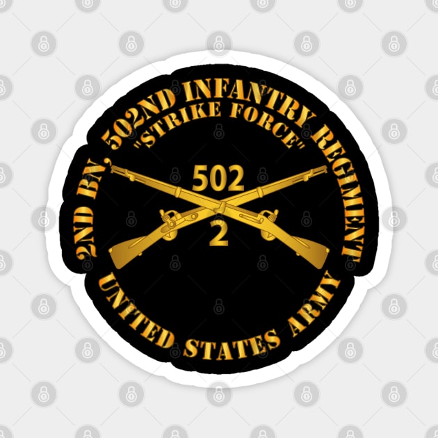 2nd Bn 502nd Infantry Regt - Strike Force - Infantry Br Magnet by twix123844