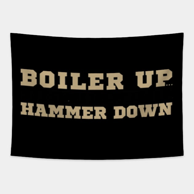 Purdue University Boilermakers Between The Lines Tapestry by YASSIN DESIGNER