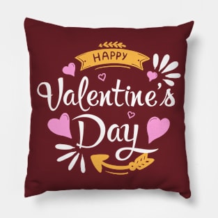 Happy Valentine's Day T-shirt Pillow