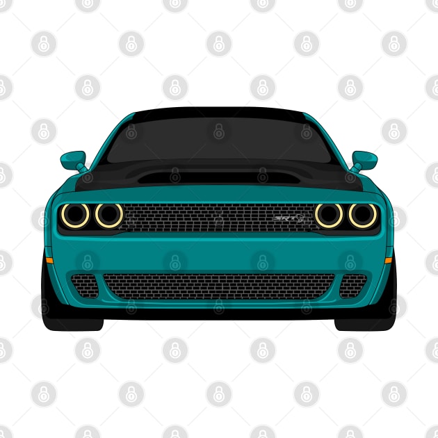 DODGE DEMON FRONT TEAL by VENZ0LIC