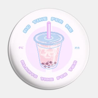 Strawberry MilkTea Bubble Tea Pin