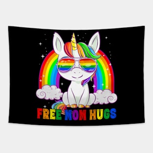 Free Mom Hugs LGBT Mom Mama Unicorn Tapestry