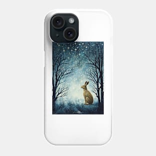 Hare, Pagan Hare, Pagan Art, Moon, Animal, Phone Case