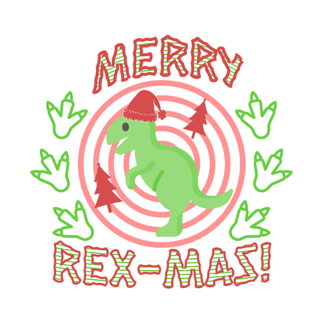 Merry Rex-mas Kids Dinosaur Christmas by EvolvedandLovingIt