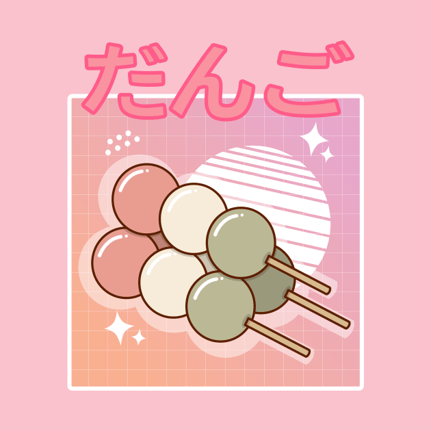 Funny Retro 90s Japanese Kawaii Dango by superdupertees