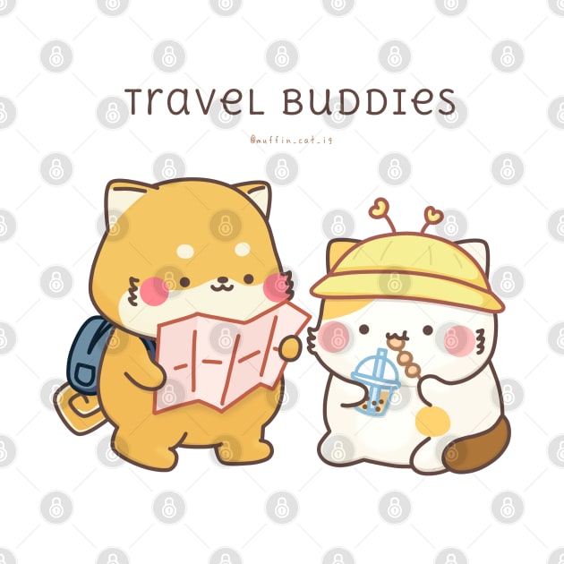 Travel Buddies by @muffin_cat_ig