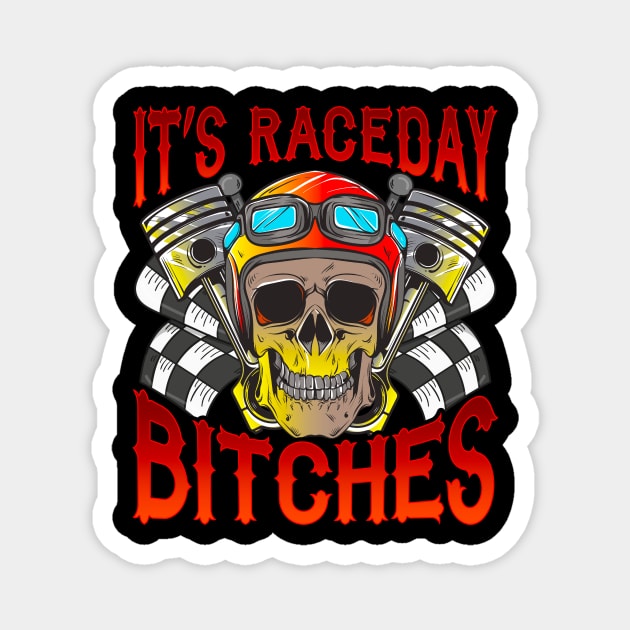 It's Race Day Funny Racer Gift Car Racing Design Magnet by Dr_Squirrel