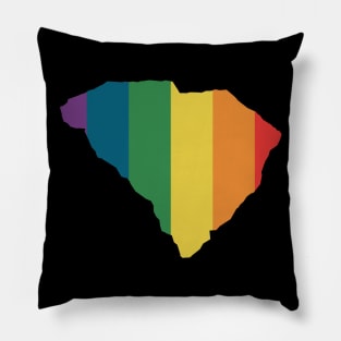 South Carolina State Rainbow Pillow