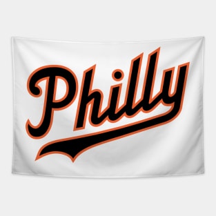 Philly Script - White/Black Tapestry