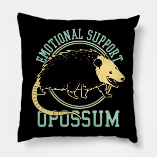 Emotional Support Opossum Retro Style Pillow