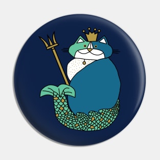 Kevin the Cat Mermaid King Pin