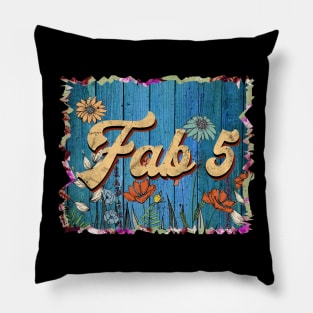 Retro Fab Name Flowers 5 Limited Edition Proud Classic Styles Pillow