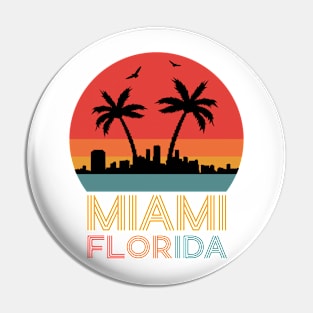 Vintage retro Colorful Miami Florida Pin