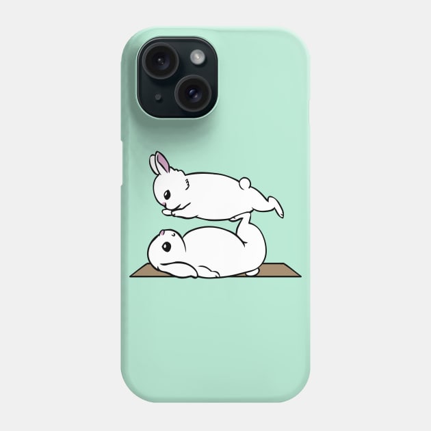 Acroyoga Bunnies Phone Case by huebucket